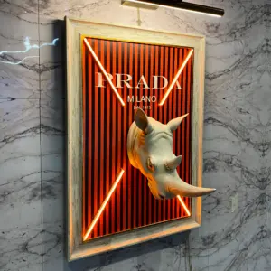 PRADA 3D LEDHUB Neon Jungle Wall Art