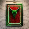 GREEN BULL SKELETON PAINT ART – LEDHUB Neon Wall Art